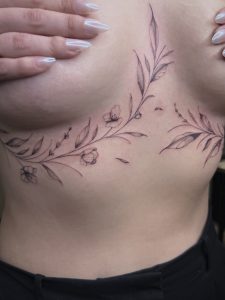 Floral tattoo by Bella at legendary tattoo