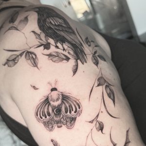 Floral tattoo by Bella at legendary tattoo