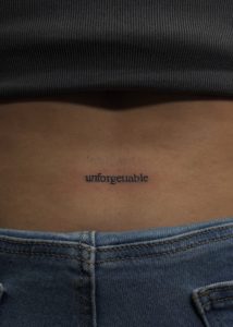 Fine line tattoo
