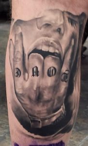 Black and grey tattoo