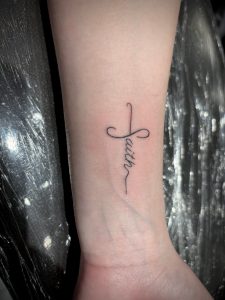 script tattoo faith